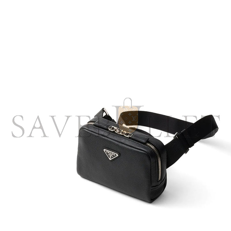 Pra*a brique saffiano leather bag 2vh184 (19.5*13.5*6cm)